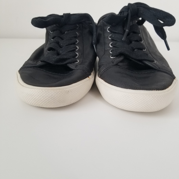 Frye Black Leather Mindy Low Lace Sneakers Size 7 - Picture 10 of 13
